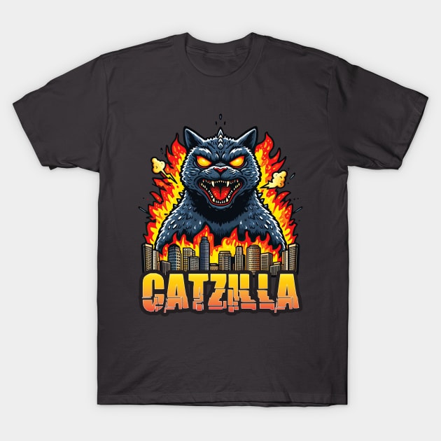 Catzilla S01 D18 T-Shirt by Houerd